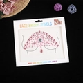 Bijoux de corps artisanaux en strass rose et transparent, emballage de vente au détail - Rose Design 4
