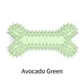 Giocattolo per cani a forma di osso verde avocado con punte per la pulizia dei denti - M / Verde Avocado