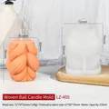 Silikonform für gewebte geometrische Kerzen, Formgröße 72x70x92mm für DIY-Wachs - Gewebte Ballform LZ-405