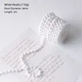 Rotolo da 5m di filo di perle bianche 8mm per decorazioni eleganti dell'albero di Natale - Perla Bianca 8mm (5m)