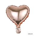 10-inch heart-shaped rose gold foil balloon with a metallic finish for party decor - 10-inch Heart Rose Gold