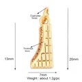 Gold-plated copper letter pendant with micro-pave zircons, measuring 20mm in height - Zirconia Letter J