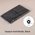 DIY 3mm black glass seed beads for embroidery with 1mm inner hole in bulk packaging - Black 3mm