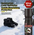 Spray rénovateur pour daim marron pour rafraîchir les bottes noires sur neige - YUWANG Bordeaux 100ml