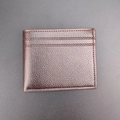 Portefeuille court pour homme en cuir marron foncé avec coutures décoratives en V - Marron Foncé B (Décoration de Couture en Dents de Scie)