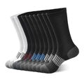Lot de 5 paires de chaussettes de sport noir et blanc avec talon et pointe gris renforcés - Taille Unique 39-47 / Multicolore