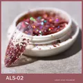 ALS-02 red-brown laser star fragment nail sequins with holographic effect in a white jar - Reddish Brown Laser Fragments (ALS-02)