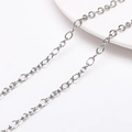 DIY silver stainless steel O-chain for jewelry making and handmade necklaces - Style #07 (1m/Pack)