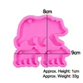 Stampo in silicone rosa a forma di orsetto per resina DIY, strumento gioielli 9x8x1cm - 3# Famiglia di Orsi