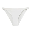Culotte blanche en coton respirant en forme de V pour femmes, taille basse confortable - S / Échancré / Blanc