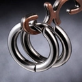 Polished silver thickened hoop earrings for men in classic stainless steel style - Silver Mirror Hoop-10mm