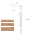 White 20CC syrup pump head for bottles with 30.5cm long tube and 12.5cm width dimensions - 20cc Universal Long Pump Head for Plastic/Glass