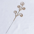 Detail view of golden glitter spiral stems for Christmas party decor and floral arrangement - Champagne Gold