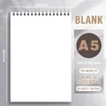 A5 transparent PP cover top-bound spiral notebook with 160 blank pages and size labels - Blank / A5 / Top-flip