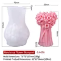 3D narcissus flower bouquet silicone candle mold for DIY creative crafting - Narcissus Bouquet GJ-078