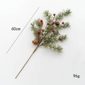 Artificial Christmas pine branch with red berries, pine cones and bells, 60cm length - Berry Pine Branch with Bells (275)