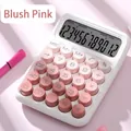 Calculatrice mécanique avec touches rondes rétro en dégradé de couleur rose - Silencieux Rose Rouge [817 Dégradé Unicolore]