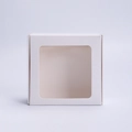 Minimalist white square cardboard gift box with clear PVC display window and matte finish - 350g White Card Box (With Window)