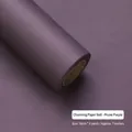 Waterproof matte flower wrapping paper roll in plum purple, 58cm x 7m size - Roll (58cm*7m) / Purple Plum