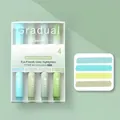 Morandi green gradient highlighter set with four soft eye-care ink colors - Mung Bean Smoothie - Boxed