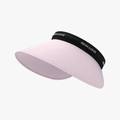 Light purple PVC sun visor with black adjustable strap and embroidered lettering - Adjustable / Purple