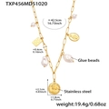 Specifiche dettagliate delle dimensioni per collana a catena gold con ciondoli a moneta - 42.5cm / Collana con Perle Barocche Oro (TXP456)
