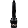 Ergonomic black steak tenderizer with sharp stainless steel needles and hanging hole - 16 Needles / Black