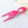 Double Broche Queue de Poisson 9cm (Rose Vif) / Broche en U de 9cm / Rouge Rose