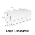 Grande organizzatore per trucchi in acrilico trasparente con manici, 32,5x12,5x14,5 cm - Grande Trasparente