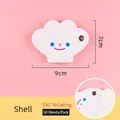 Shell-shaped mini notebook with 360-degree rotation and cute smiley face design - Ring Bound Note - Shell