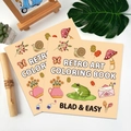 Retro Art Coloring Book with vintage beige cover featuring frog and mushroom illustrations - Retro Art (TS04-Retro Art)