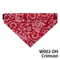 Bandana rouge à motif paisley pour chiens et chats avec boucle de fermeture réglable - M (22-40cm) / Rouge