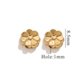 Golden 8.5mm stainless steel lavender flower beads for DIY jewelry with 1mm hole - No.101 (8.5mm) / Gold