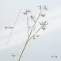 Golden acrylic crystal branch hanging ornament for Christmas tree decoration 60cm - Silver Leaf Branch