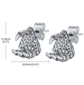 Vintage zilveren drakenklauw oorknopjes met schubbenstructuur en 11,8mm details - Drakenklauw oorknopjes (KE112124-WGSF)