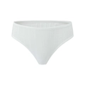 String blanc minimaliste en coton côtelé pour femmes avec design T-back respirant - S (30) / Blanc