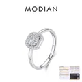 Funkelnder S925 Sterlingsilber Moissanit Ring mit Kissen-Cluster und GRA-Zertifikat - US Größe 5 / Silber