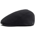 Gorra plana clásica de algodón negro con un pequeño detalle metálico en el lateral - gris oscuro