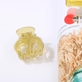 Extra large 13cm translucent olive green square claw clip for thick hair styling - 5.5cm Ponytail Clip - Jelly Green / Bulk (No Packaging)