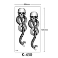 Waterproof temporary tattoo sticker with Dark Mark skull and snake design, 60x105mm - K-430 Snake Skull Combo