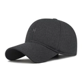 Dunkelgraue Herren Winter-Basecap mit Ohrenschutz und H-Stickerei für Senioren - Verstellbar / Grau
