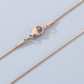 Elegant rose gold snake chain necklace with a secure lobster clasp and smooth finish - Rose Gold