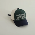 Cappellino da baseball per bambini con ricamo a contrasto e cinturino posteriore regolabile - 52-54cm Circa 3-8 Anni / Verde Scuro