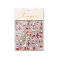 5D Rabbit Nail Stickers for New Year with Lanterns and Lucky Clouds Design - Fortune Rabbit New Year Style (to2536)