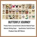 Papel decorativo vintage de Mariposa para diario y scrapbooking DIY 60 hojas - Diario de Viaje de Mariposa