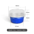 Blue 130ml aluminum foil baking cup with transparent lid and precise dimensions - Dark Blue