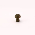 Natural dark green stone mushroom figurine with red spots and smooth polished finish - Unakite / 15*20mm