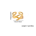 Minimalist 18k gold plated stainless steel intertwined open ring for women stylish gold finish - Adjustable Open / Open Entwined Wrap Style (TYGR0170)
