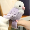Cute purple and white parrot plush slap bracelet toy accessory worn on wrist - Slap Bracelet / Purple