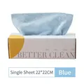 Blue microfiber absorbent kitchen cloth 22x22cm in a convenient dispenser box - Box of 20 Sheets (22x22cm) / Blue